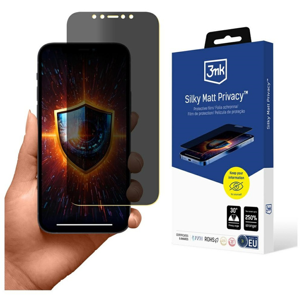 Folia prywatyzująca 3MK Silky Matt       Privacy do Apple iPhone 12/12 Pro