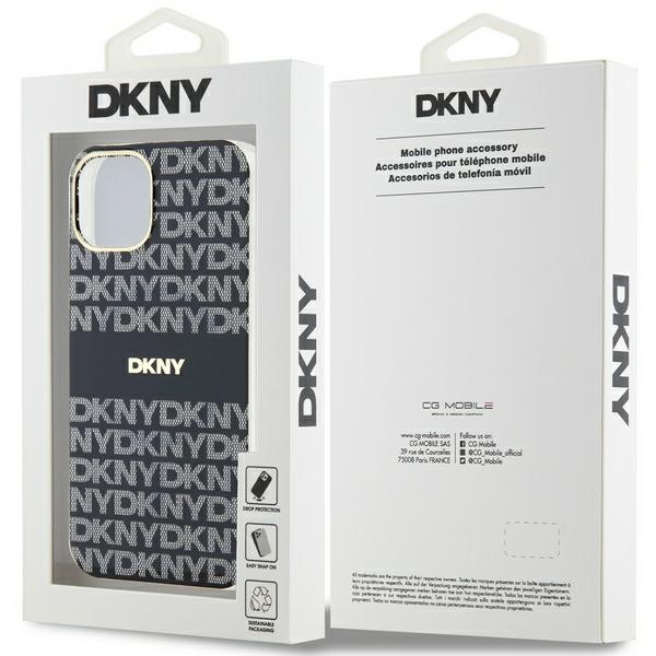 DKNY DKHMP15SHRHSEK iPhone 15 / 14 / 136.1" czarny/black hardcase IML Mono & Stripe MagSafe