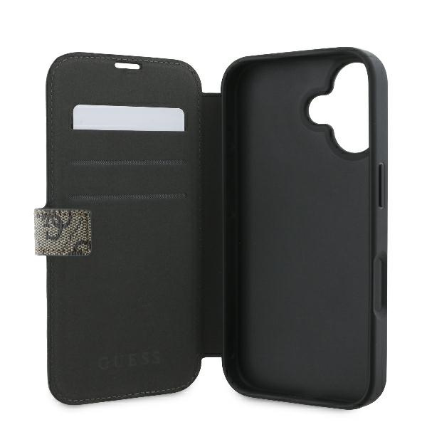 Guess GUBKP16S4GMGBR iPhone 166.1" brązowy/brown book 4G Metal Logo
