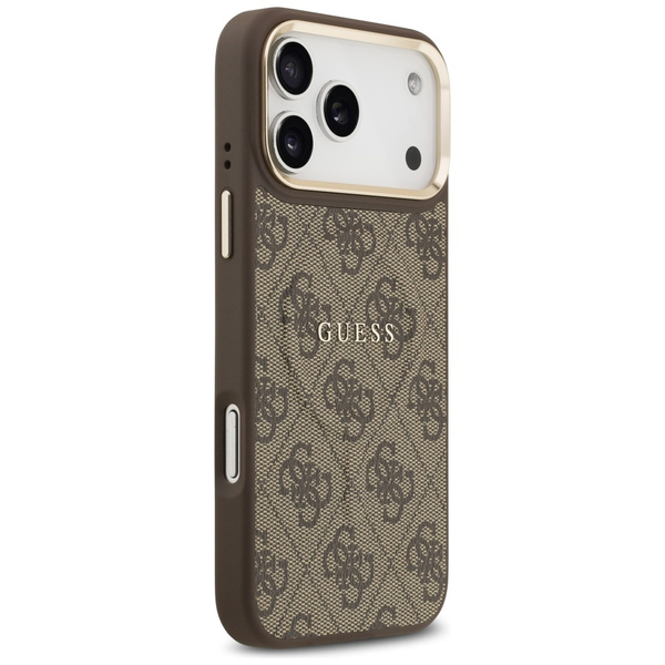 Etui Guess 4G PU Classic Logo MagSafe do iPhone 17 Pro Max brązowy