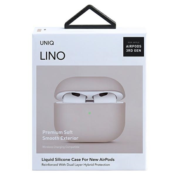 UNIQ etui Lino AirPods 3 gen.Silicone różowy/blush pink