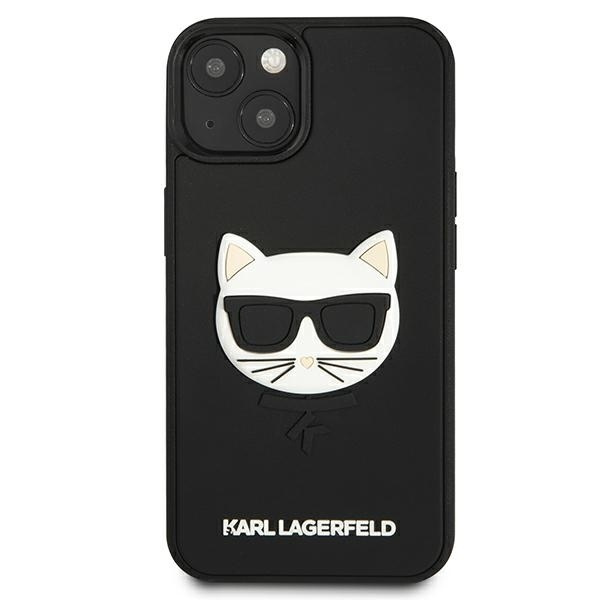 Etui Karl Lagerfeld 3D Rubber Choupette na iPhone 13 mini - czarne