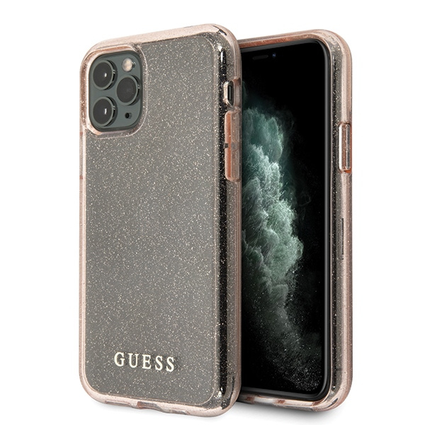 Guess GUHCN58PCGLPI iPhone 11 Proróżowy/pink hard case Glitter