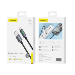FONENG kabel XS08 USB-C 3A 1.2M Czarny
