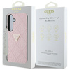Etui Guess Hot Stamp 4G Pattern Triangle Metal Logo do Samsung Galaxy S25 różowy