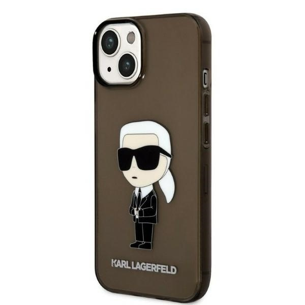 KARL LAGERFELD KLHCP14SHKNKTCK IPHONE 14/15/13 6.1 "BLACK / BLACK HARDCASE IKONIK KARL LAGERFELD