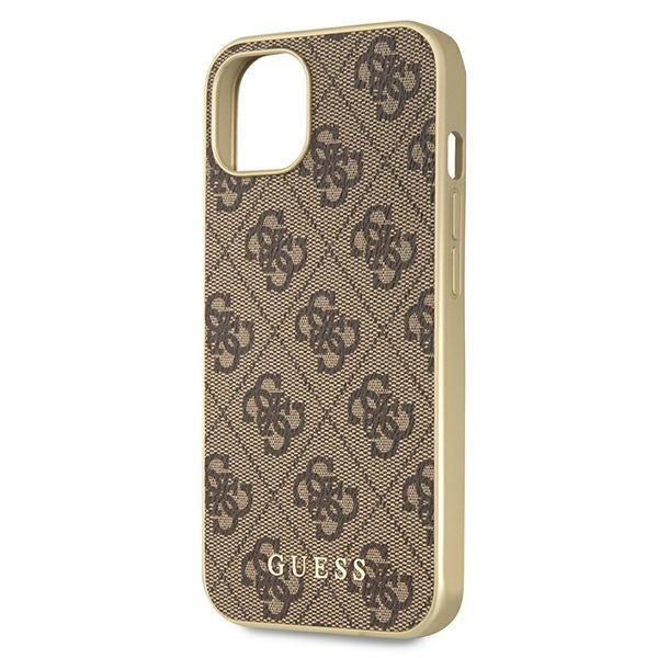Guess GUHMP13MG4GB iPhone 13 / 14 / 156.1" brązowy/brown hard case 4G Collection Magsafe