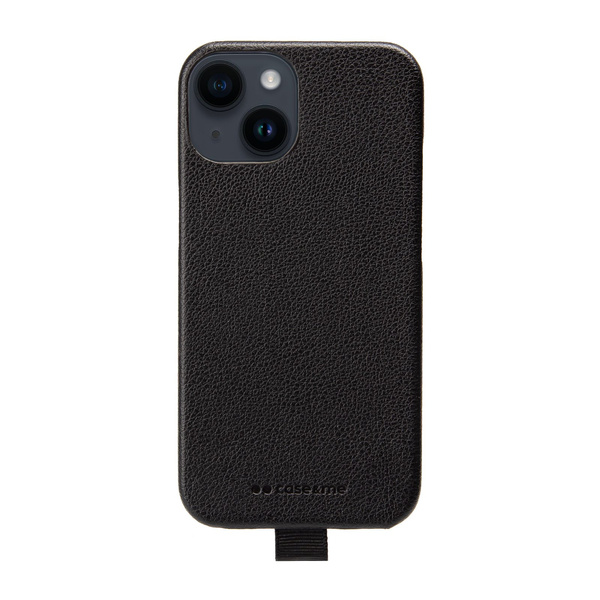 Case & Me Amelie cover in leather effect material for iPhone 14- Black