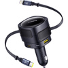 Baseus ładowarka samochodowa PD 1x USB-C 1x USB 90W + kabel USB-C - Lightning czarna