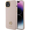 Guess GUHCP15SM4DGPP iPhone 15 / 14 / 13 6.1" jasnoróżowy/pink hardcase Silicone Logo Strass 4G