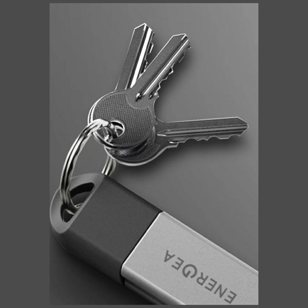 Kabel Energea Sheath Key 2w1 USB-C do    USB-C/USB-A 480Mbps 60W 15cm gunmetal