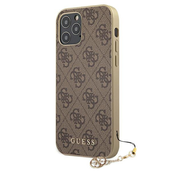 Guess GUHCP12MGF4GBR iPhone12/12 Pro 6,1" brązowy/brown hardcase 4G Charms Collection