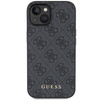 Guess GUHCP15SG4GFGR iPhone 15 / 14 / 13 6.1" szary/grey hard case 4G Metal Gold Logo