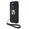 DKNY DKHCP15XPBSWSK iPhone 15 Pro Max6.7" czarny/black hardcase Wrist Strap Stock Logo