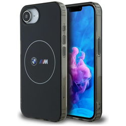 Etui BMW IML Metal White Circle MagSafe  do iPhone 16e czarny