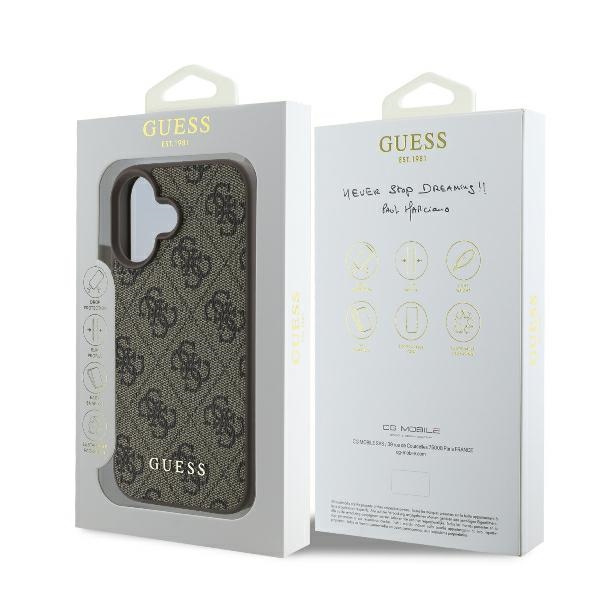 Guess GUHCP16MG4GFBR iPhone 16 Plus 6.7" brązowy/brown hardcase 4G Classic