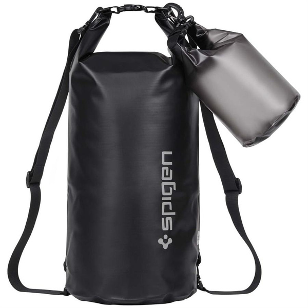 Spigen Aqua Shield A630 Waterproof 20L Bag + 2L Bag - Black