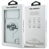 Etui Karl Lagerfeld IML Glitter Karl &   Choupette Sketch Logo MagSafe do iPhone 17 Pro Max przezroczysty