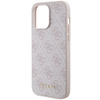 Guess GUHCP15XG4GFPI iPhone 15 Pro Max 6.7" różowy/pink hard case 4G Metal Gold Logo