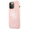 Guess GUHCP13XLS4GWPI iPhone 13 Pro Max 6,7" różowy/pink hard case Silicone 4G Logo