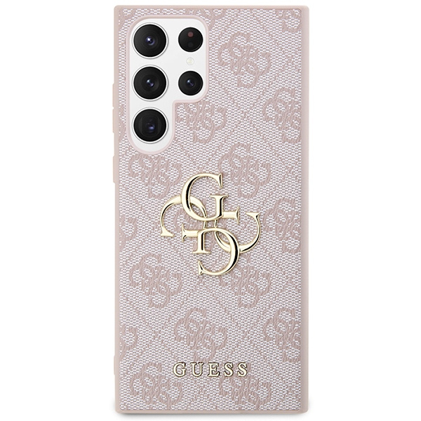 Guess GUHCS24L4GMGPI S24 Ultra S928różowy/pink hardcase 4G Big Metal Logo