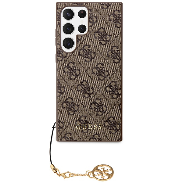 Guess GUHCS23LGF4GBR S23 Ultra S918brązowy/brown hardcase 4G Charms Collection