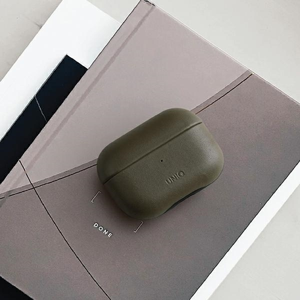 Etui UNIQ Terra Genuine Leather na AirPods Pro - czerwone