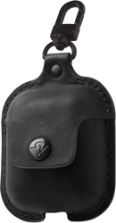 Skórzane etui AirSnap Twelve South do Apple AirPods czarne z karabińczykiem