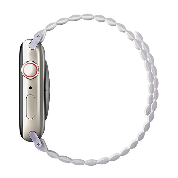 Pasek Uniq Revix na Apple Watch 1/2/3/4/5/6/7/8/SE/SE2/Ultra 42/44/45/49mm - liliowo-biały