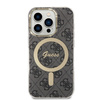 Zestaw Guess GUBPP14XH4EACSK Case+ Charger iPhone 14 Pro Max 6,7" czarny/black hard case 4G Print MagSafe