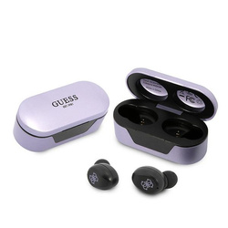 Guess słuchawki Bluetooth GUTWST31EUTWS + stacja dokująca fioletowy/purple