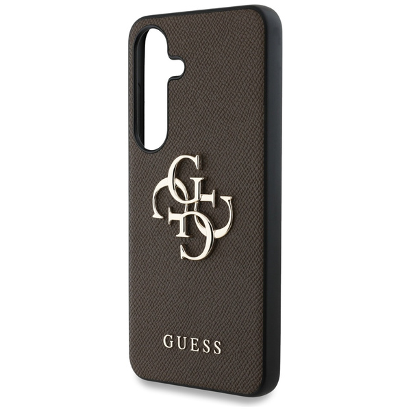 Etui Guess Grained Big 4G Logo Small      Classic Logo do Samsung Galaxy S25 Plus brązowy