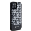DKNY DKHMP15SPSOSPK iPhone 15 / 14 / 136.1" czarny/black hardcase Leather Printed Pattern Metal Logo MagSafe