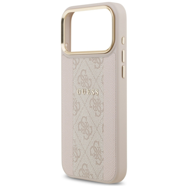 Etui Guess 4G Stripe MagSafe do iPhone   17 Pro Max różowy
