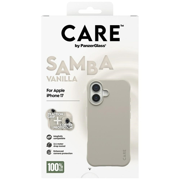 Etui CARE by PanzerGlass Fashionable     Samba MagSafe do iPhone 17 waniliowy