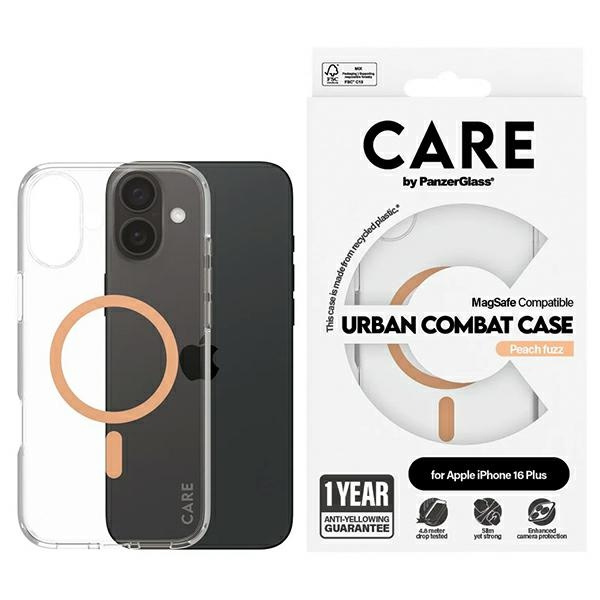 CARE by PanzerGlass Flagship Case iPhone 16 Plus 6,7" brzoskwiniowy/peachy MagSafe 1375