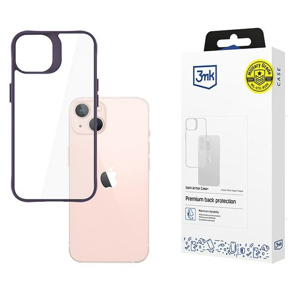 3MK Satin Armor Case+ iPhone 14 fioletowy/purple
