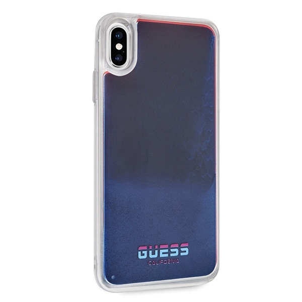 Guess GUHCI65GLCRE iPhone Xs Max czerwony/red hard case California Glow in the dark