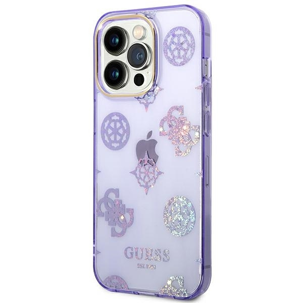 Guess GUHCP14XHTPPTL iPhone 14 Pro Max6,7" liliowy/lilac hard case Peony Glitter