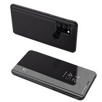 Clear View Case futerał etui z klapką Samsung Galaxy A12 / Galaxy M12 czarny
