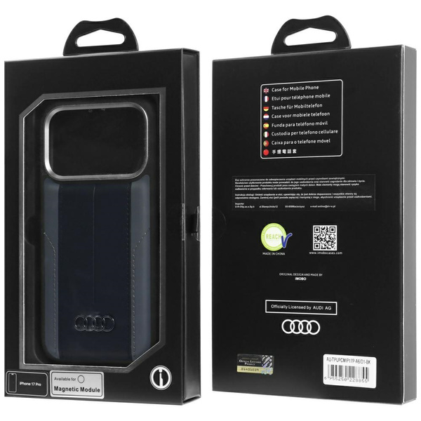 Etui Audi A6 Synthetic Leather MagSafe   do iPhone 17 Pro czarny