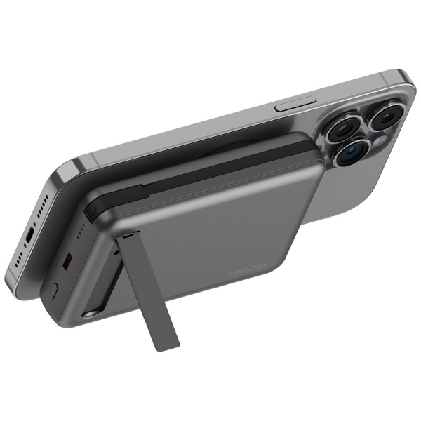 PowerBank indukcyjny Energea MagPac Pro  Plus 10000mAh Qi2 Magsafe szary