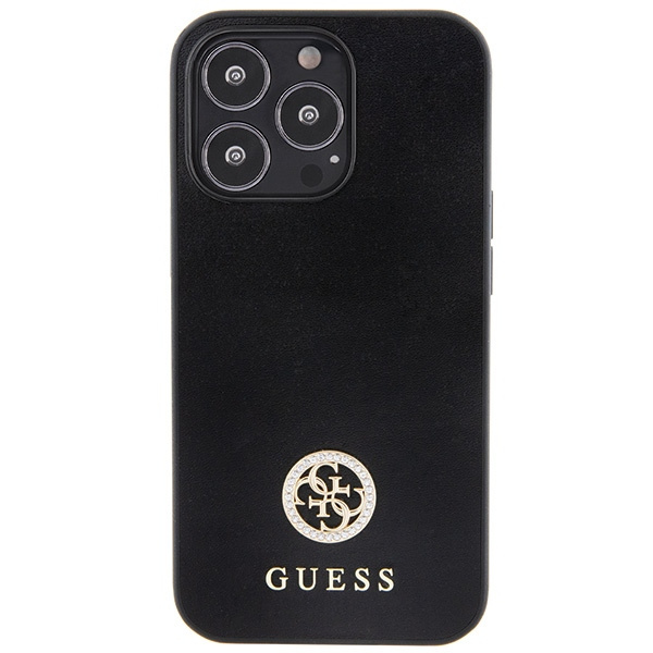 Guess GUHCP13LPS4DGPK iPhone 13 Pro 6.1" czarny/black hardcase Strass Metal Logo