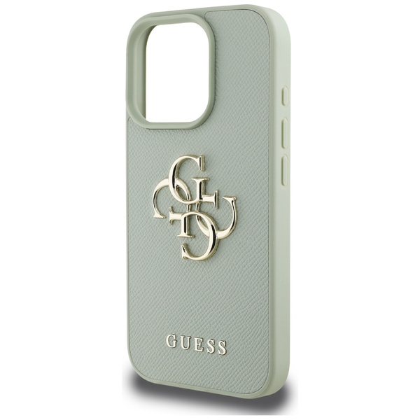 Etui Guess Grained Big 4G Logo Small     Classic Logo do iPhone 16 Pro zielony