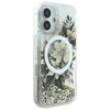 Guess GUHMP16SLFMWTE iPhone 166.1" beżowy/beige hardcase Liquid Glitter Flower MagSafe