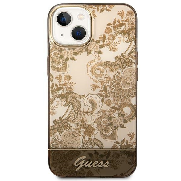 Guess GUHCP14MHGPLHC iPhone 14 Plus / 15 Plus 6.7" ochre hardcase Porcelain Collection