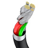BASEUS SUPERIOR USB - USB TYP C FAST CHARGING DATA CABLE 66 W (11 V / 6 A) HUAWEI SUPERCHARGE SCP 2 M BLACK (CATYS-A01)