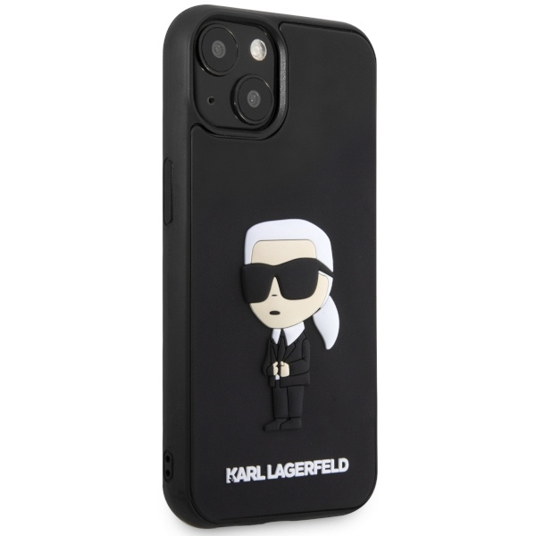 Etui Karl Lagerfeld Rubber Ikonik 3D na iPhone 14 Plus - czarne
