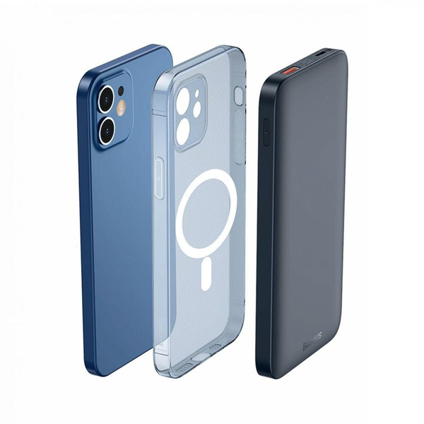 BASEUS PPMT-03 20W MAGNETIC MAGSAFE WIRESS POWER BANK 1000MAH BLUE