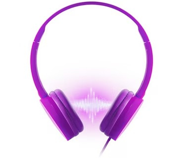 Energy Sistem grape-colored, over-ear headphones with 105 dB microphone, single 3.5 mm jack